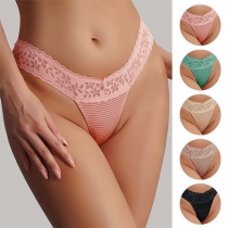 Sexy Lace Spliced Low-rise Panties