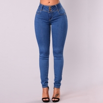Casual High-rise Skinny Denim Jeans