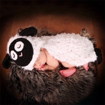 Cute Sheep Shape Knitted Bodysuit for Baby for Photobooth Props