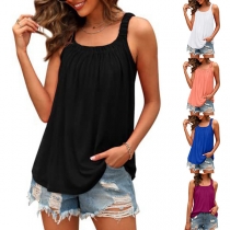 Casual Pleated Gray Shirt