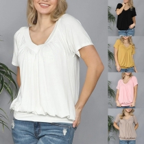 Casual V-Neck Short Sleeve Shirt