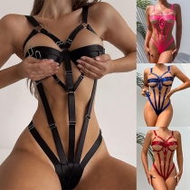 Sexy Strappy Cutout One-piece Lingerie Bodysuit