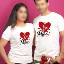 Be Mine-Heart Printed Shirt for Couple