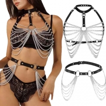 Punk Fashion Two-piece Tassel Body Chain Set