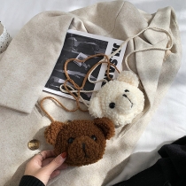 Cute Plush Bear Shape Mini Shoulder Bag