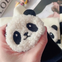 Cute Contrast Color Panda Soft Socks-2 Pair/Set