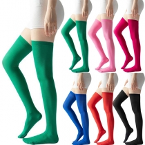 Fashion Solid Color Over-the-knee Socks