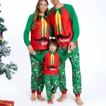 Fashion Printed Two-piece Set for Christmas for Parents and Children