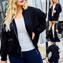 Street Fashion Bling-bling Sequined Angle Wing Pattern Plus-size Jacket