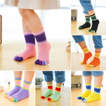 Colorful Comfy Breathable Toe Socks for Child 2 Pair/Set