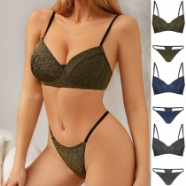 Sexy Bling-bling Push-up Two-piece Lingerie Set
