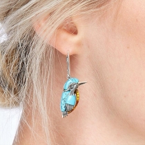 Fashion Turquoise Bird Pendant Drop Earrings