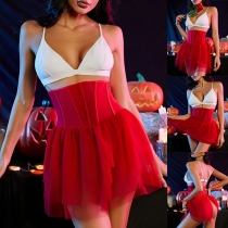 Sexy Corset Style High-rise Tiered Tutu Skirt