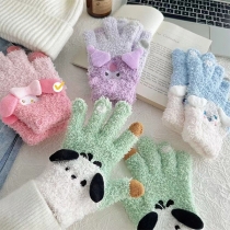 Cute Cartoon Contrast Color Touch Screen Gloves