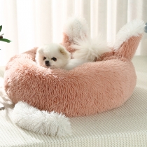 Cute Cat Shape Plush Small Pet Bed for Indoor Use for Small Dog and Cat