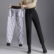 Fashion Warm Plush Drawstring Sweatpants