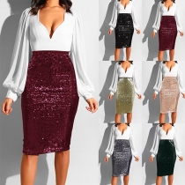 Fashion Bling-bling Sequin Pencil Skirts