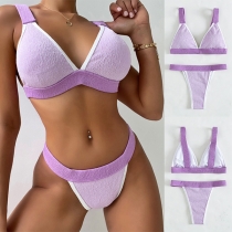 Sexy Purple Two-piece Bikini Set
