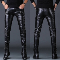 Fashion Artificial Leather PU Pants for Men