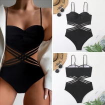 Sexy Hollow Out One-piece Swimsuit/Monokini