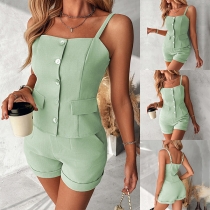 Fashion Two-piece Set Consist of Cami Top and Shorts