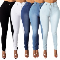 Fashion Old-wash High-rise Skinny Jeans