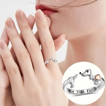 Love you forever- Dog Open Rings