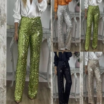 Fashion Bling-bling Sequin Wide-leg Pants
