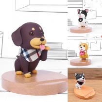 Puppy Shaped Wooden Phone Stand