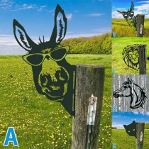 Whimsical Garden Fence Animal Decorations