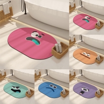 Cute Absorbent Oval Bath Mat Made from Natural Sponge
