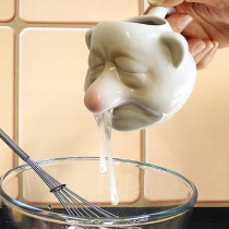 Cute Ceramic Dwarf Nosed Shaped Egg Yolk Separator