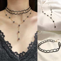 Fashion Beaded Braid Necklace/Choker