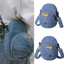 Street Fashion Cap Shape Denim Backpack