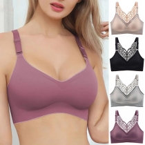 Comfy Butterfly Shape Lace Spliced Push-up  Bralette Camisole