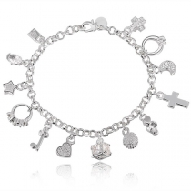 Fashion Key Heart Lock Pendant Anklet