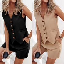 Fashion Two-piece Set Consist of Sleeveless Vest and Shorts