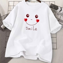 Fashion Cute Smile Printed Comfy Shirt
