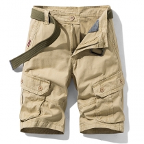 Fashion Side Patch Pockets Cargo Shorts