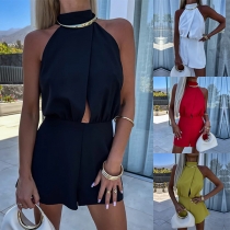 Sexy Halterneck Backless Romper