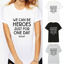 Fashion Letter Printed Shirt for Women