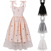 Sexy Bling-bling Star Pattern Sweetheart Neckline Tutu Dress