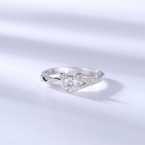 Cute Cat Shape Rhinestone Ring