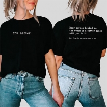 Fashion- You Matter -Letter Printed Shirt for Best Friends