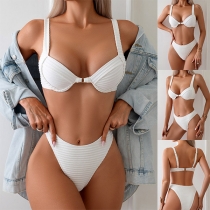 Fashion Two-piece White Bikini Set