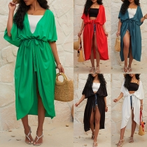 Boho Chic Beach Cover Up Wrap Dress