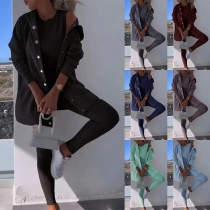 Street Fashion Ribbed Three-piece Set Consist of Tank Top, Sweatshirt Jacket and Pants