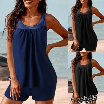 Fashion Two-piece Swimming Suit Consist of Swimming Shirt and Swimming Bottom