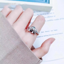 Vintage Elephant S925 Silver Open-ring