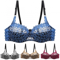 Sexy Floral Embroidery Push-up Brassiere